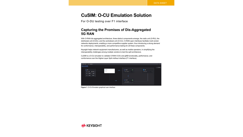 CuSIM: O-CU Emulation Solution